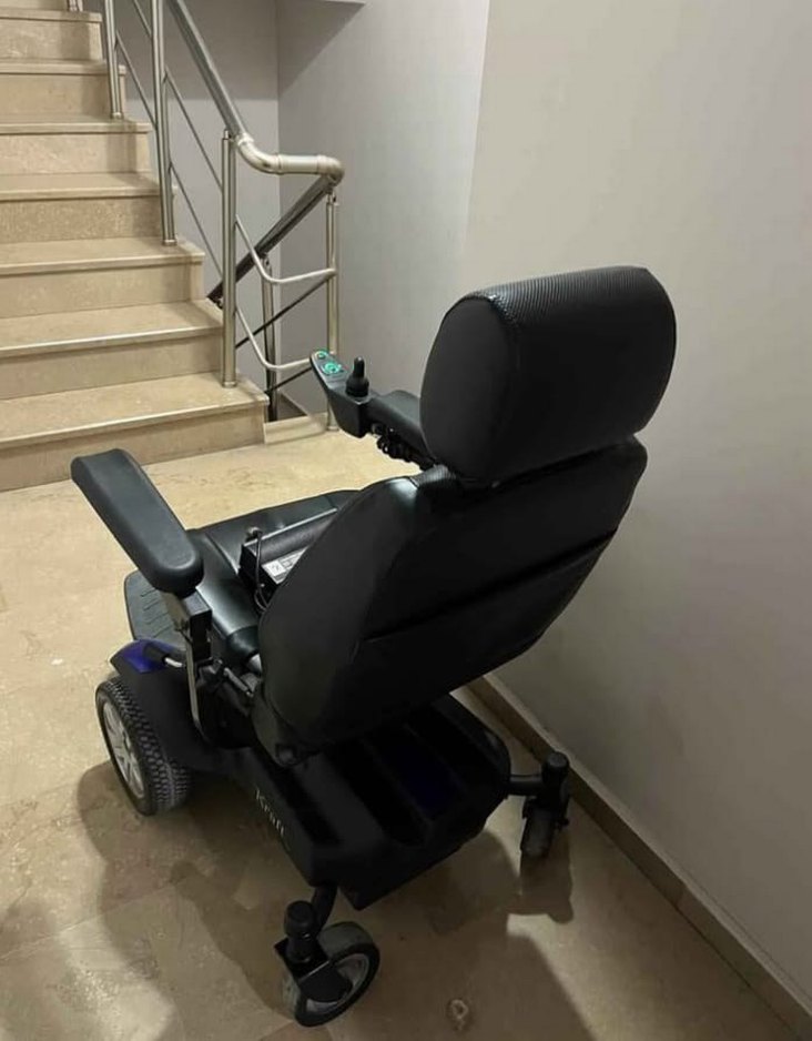 Mavi Elektrikli Tekerlekli Sandalye - Görsel 2