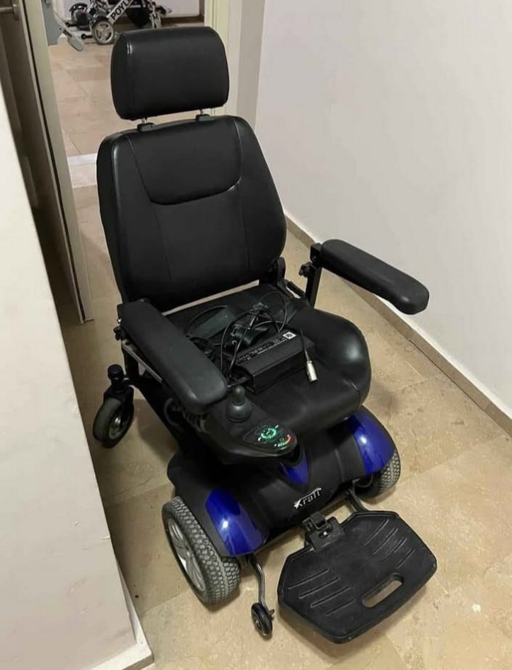 Mavi Elektrikli Tekerlekli Sandalye - Görsel 5