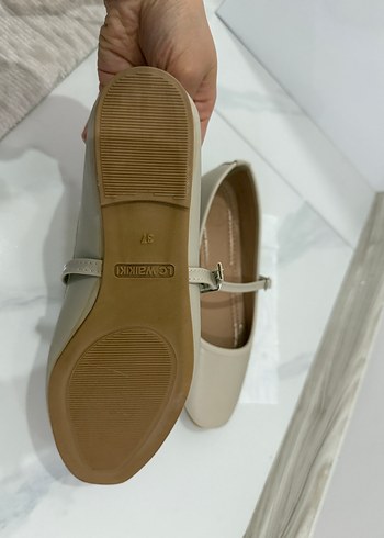 Bej Tokalı Kadın Stiletto Babet - Görsel 3