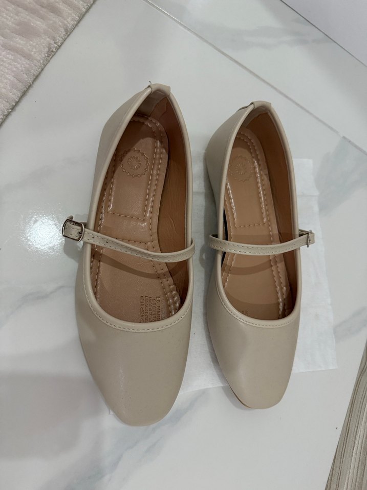 Bej Tokalı Kadın Stiletto Babet - Görsel 2