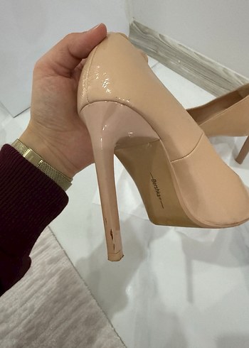 Bej Minimalist Stiletto Topuklu Kadın Ayakkabı - Görsel 5