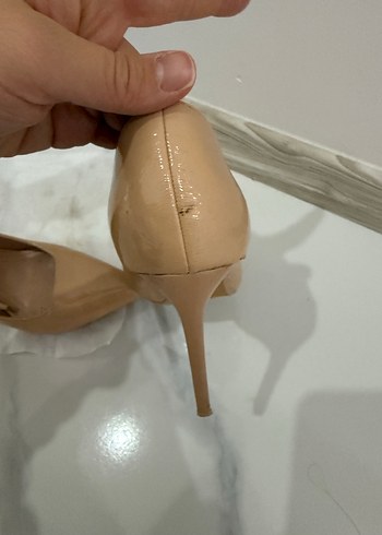 Bej Minimalist Stiletto Topuklu Kadın Ayakkabı - Görsel 7