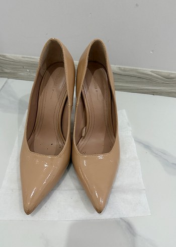 Bej Minimalist Stiletto Topuklu Kadın Ayakkabı - Görsel 2