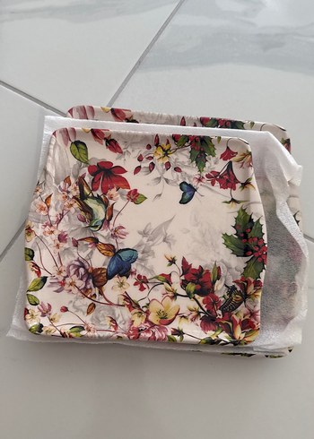 Vintage Desenli 2'li Kare Sunum Tabağı - Görsel 2