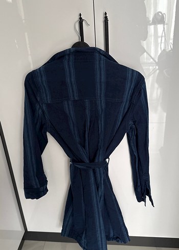 Kemerli Lacivert elbise - Görsel 3