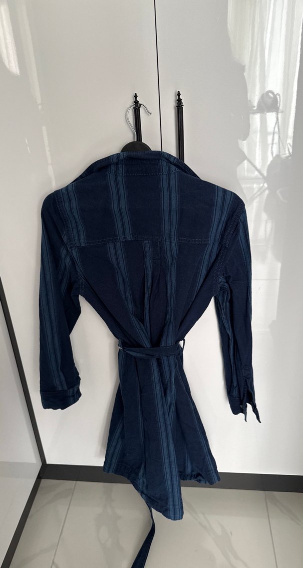 Kemerli Lacivert elbise - Görsel 3