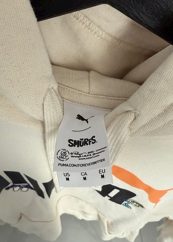 Beyaz Puma Baskılı Fermuarlı Sweatshirt - Görsel 3