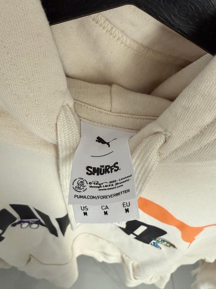 Beyaz Puma Baskılı Fermuarlı Sweatshirt - Görsel 3