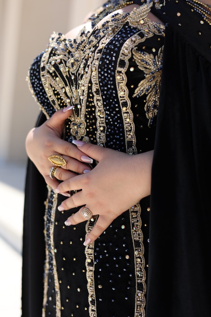 Uzun Siyah Gotik Straplez Kadın bindallı - Görsel 2