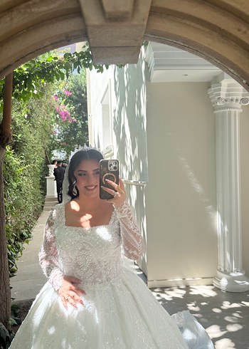 Modern Klasik Beyaz Prenses Gelinlik - Görsel 3