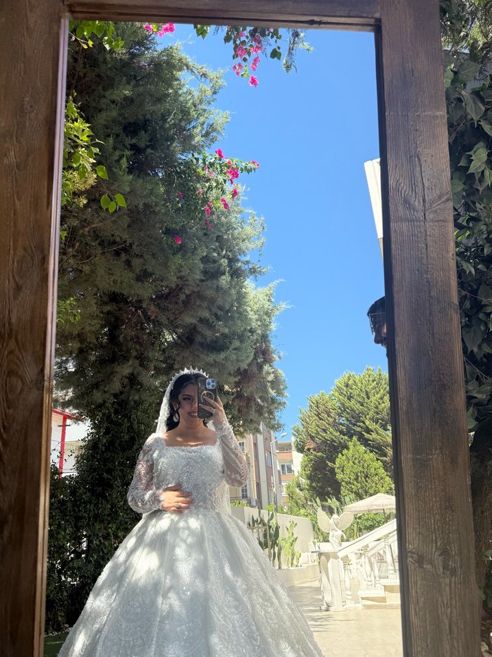 Modern Klasik Beyaz Prenses Gelinlik - Görsel 2