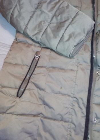 Bej Kadın Midi Kışlık Mont - Görsel 2