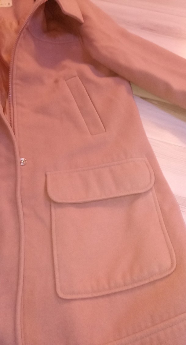 Pembe Midi Düğmeli kaban - Görsel 3