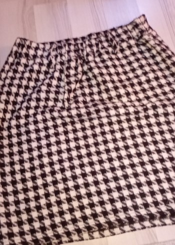 Düğmeli Kahverengi Midi Mini Etek - Görsel 2