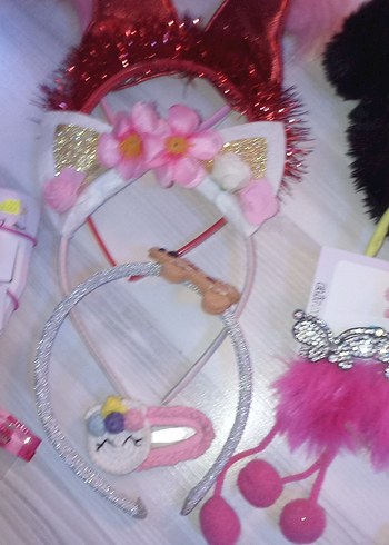 Renkli Nakışlı Fiyonk Detaylı Çocuk Saç Aksesuarları - Görsel 4