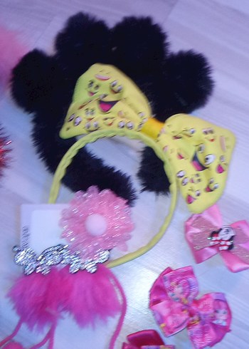 Renkli Nakışlı Fiyonk Detaylı Çocuk Saç Aksesuarları - Görsel 3