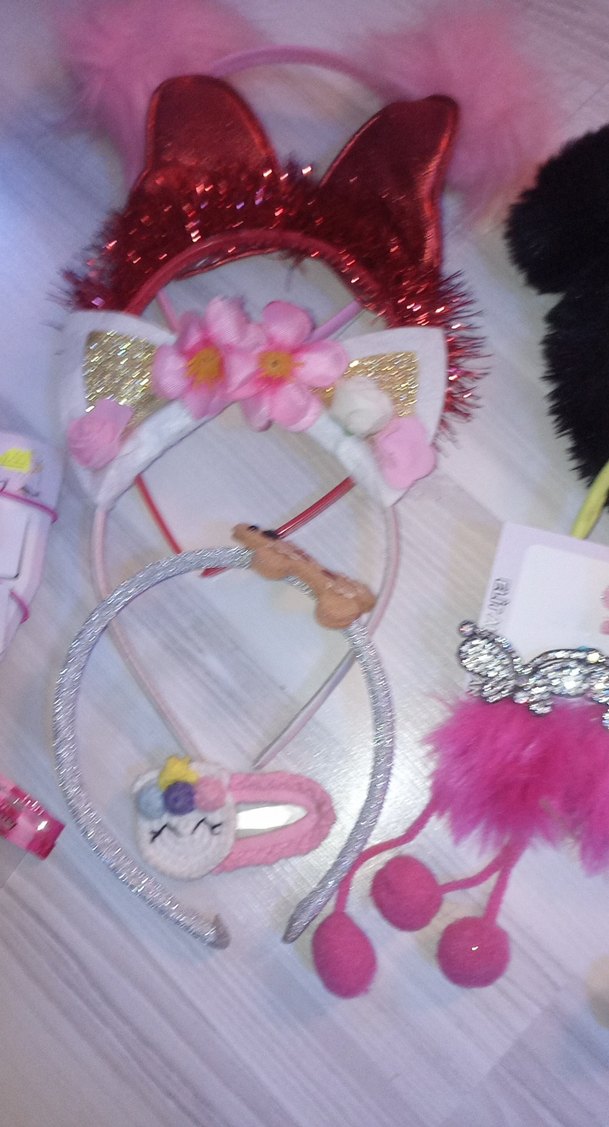 Renkli Nakışlı Fiyonk Detaylı Çocuk Saç Aksesuarları - Görsel 4