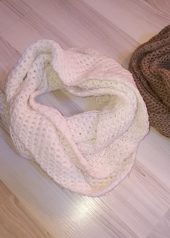 Bej Triko Kadın Şal erkek atki - Görsel 3