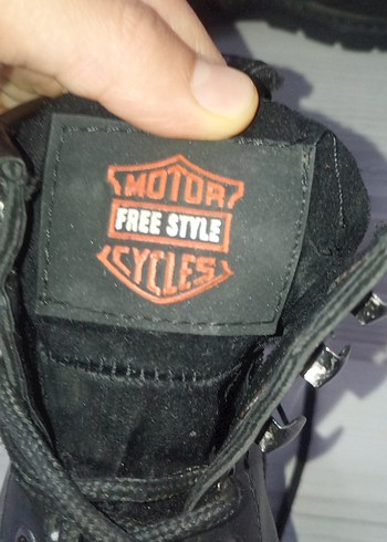 Siyah Deri Erkek Biker Botları - Görsel 3