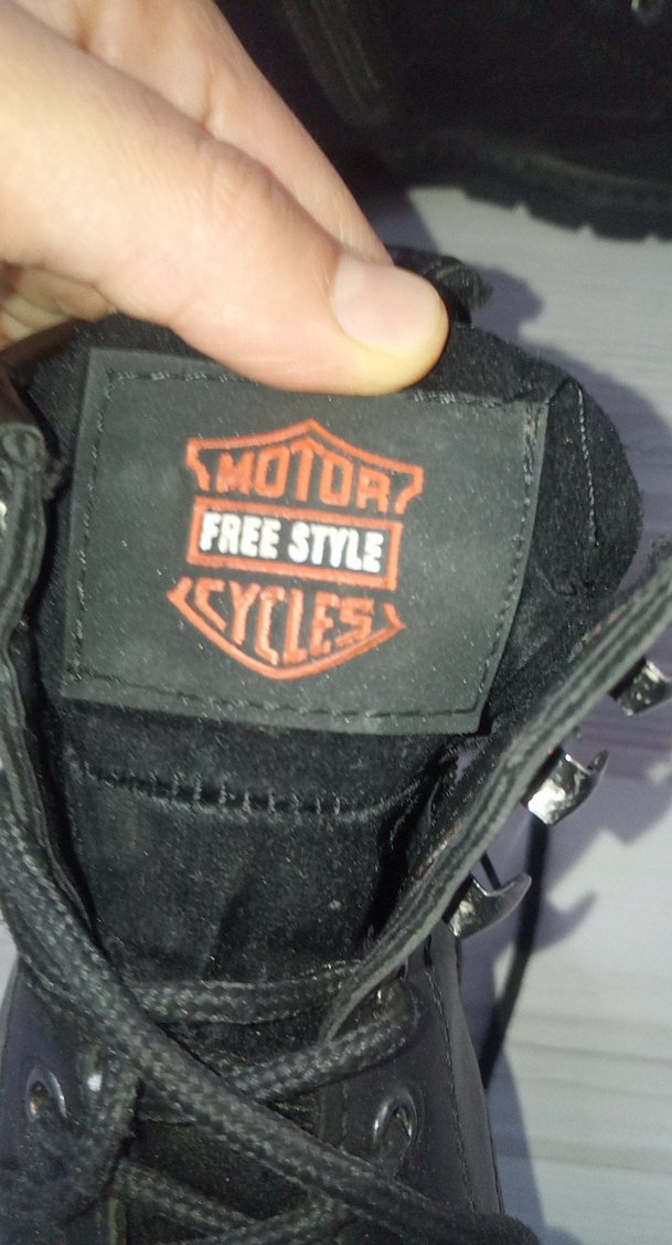 Siyah Deri Erkek Biker Botları - Görsel 3