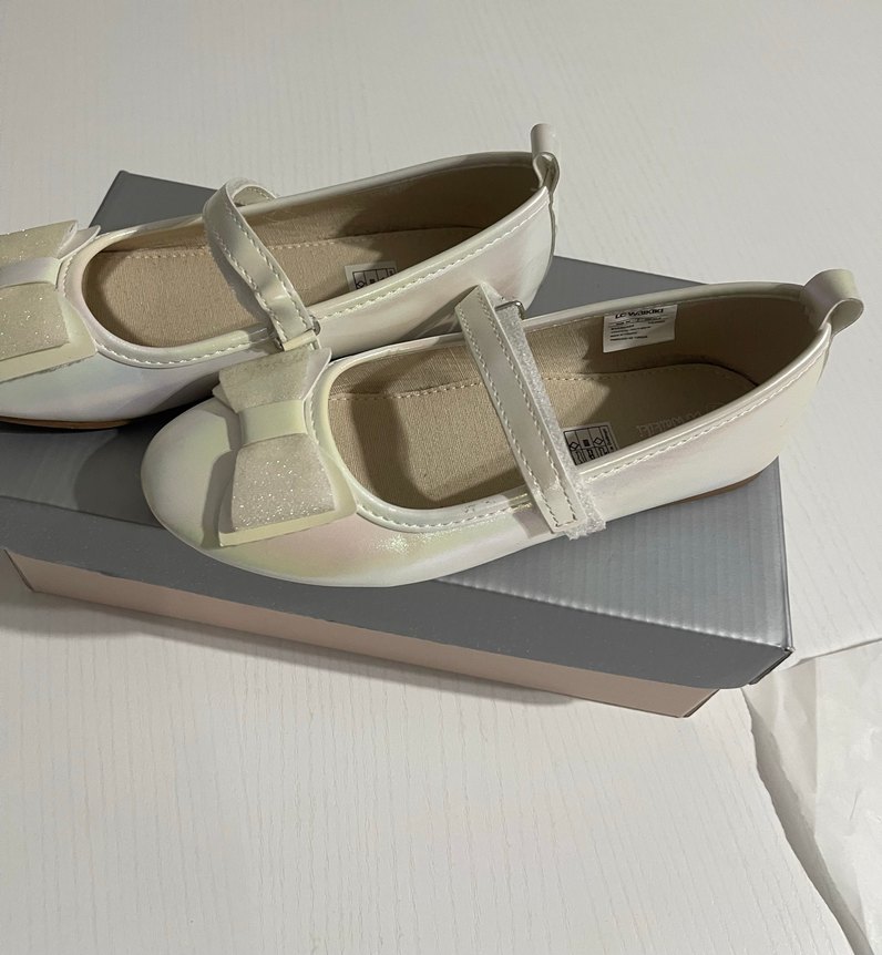 Kız Çocuk Beyaz Tokalı Babet Ayakkabı - Görsel 2