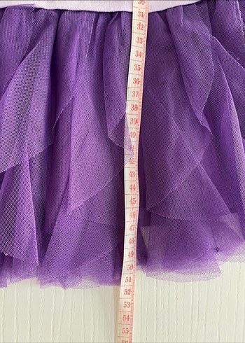 Mor Kısa Kollu Kız Çocuk Elbise - Görsel 3