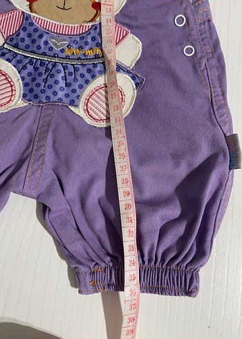 Kız Çocuk Renkli Nakışlı Mor Askılı Tulum - Görsel 4