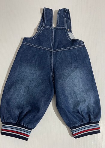 Erkek Bebek Renkli Nakışlı Kot Salopet - Görsel 4