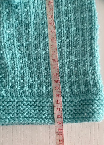 Turkuaz Kız Örgü Hırka - Görsel 4