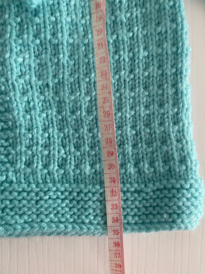 Turkuaz Kız Örgü Hırka - Görsel 4