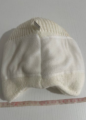 Nakışlı Beyaz Örgü Çocuk Bere - Görsel 5