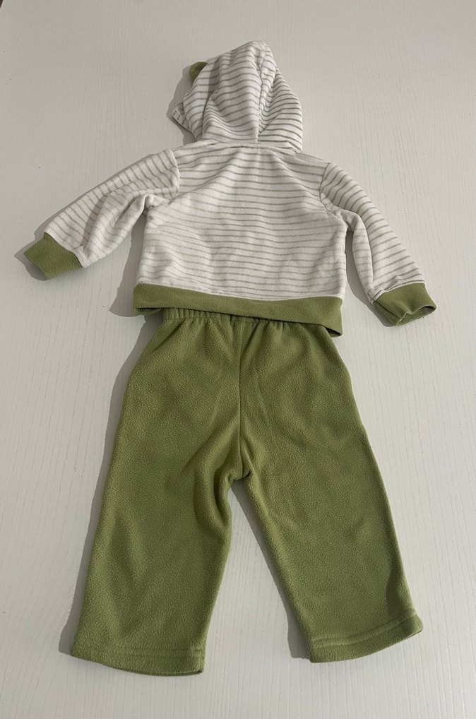 Kapüşonlu Nakışlı Bebek Takımı - Görsel 2