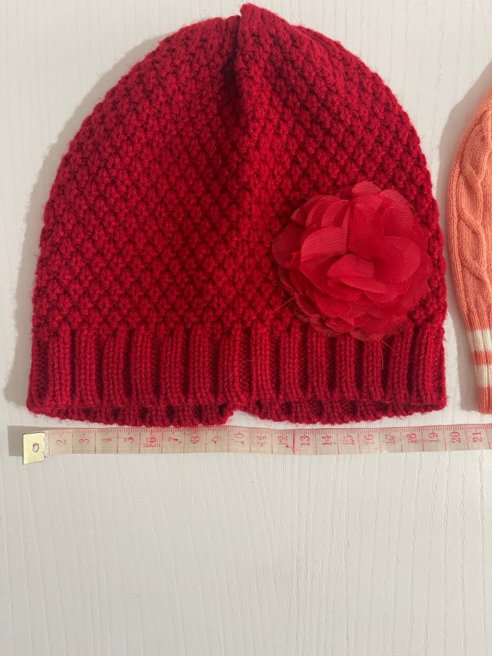 Nakışlı ve Çiçek Detaylı Örgü Çocuk Bere - Görsel 3