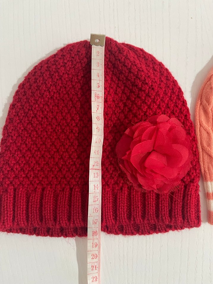 Nakışlı ve Çiçek Detaylı Örgü Çocuk Bere - Görsel 4