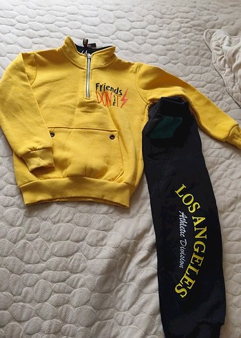 Renkli Baskılı Mavi Erkek Çocuk Sweatshirt - Görsel 7