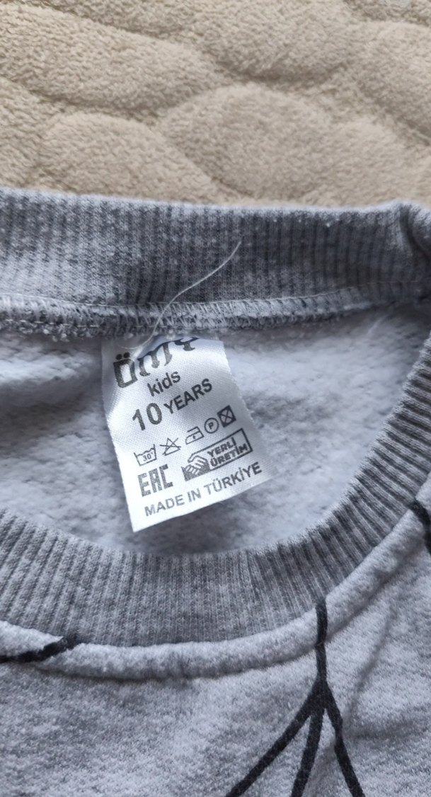 Renkli Baskılı Mavi Erkek Çocuk Sweatshirt - Görsel 4