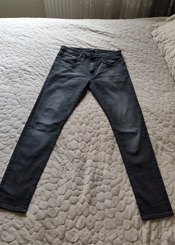 Gri Erkek Denim Pantolon, Normal Boy, Dar Kesim - Görsel 2