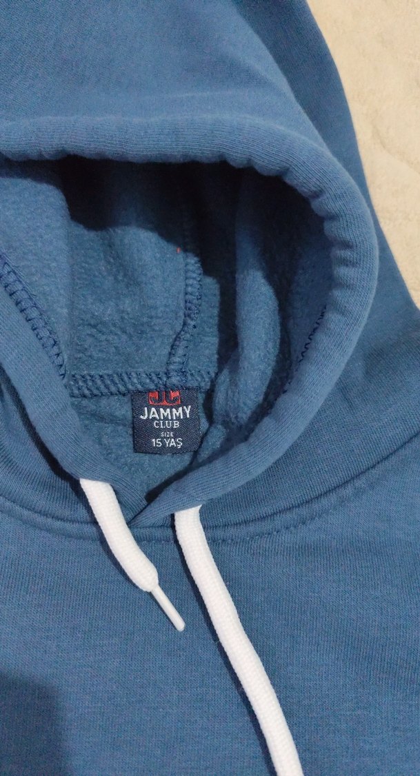 Lacivert Kapüşonlu Kadın Sweatshirt - Görsel 2