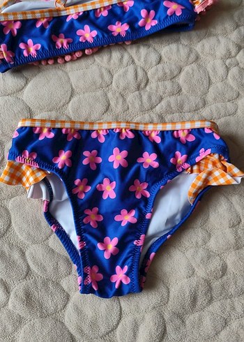 Renkli Bohem Kız Çocuk İpli Bikini - Görsel 4