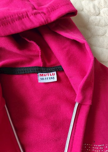 Kız Çocuk Renkli Kapüşonlu Fermuarlı Sweatshirt - Görsel 3