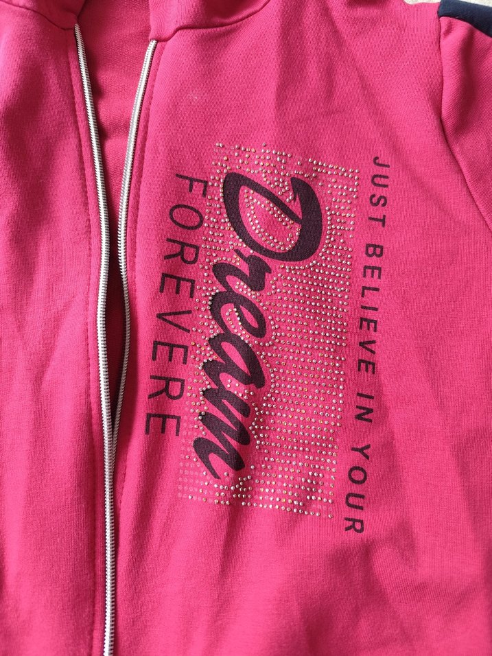 Kız Çocuk Renkli Kapüşonlu Fermuarlı Sweatshirt - Görsel 2