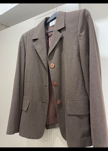 Kahverengi Düğmeli Kadın Blazer Ceket - Görsel 2