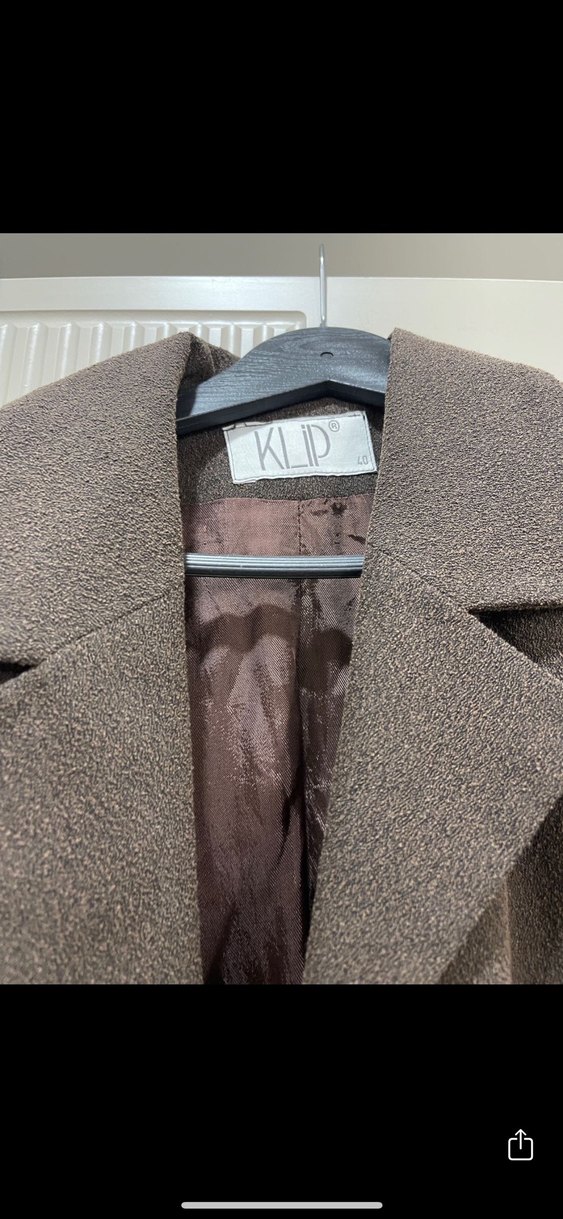 Kahverengi Düğmeli Kadın Blazer Ceket - Görsel 3