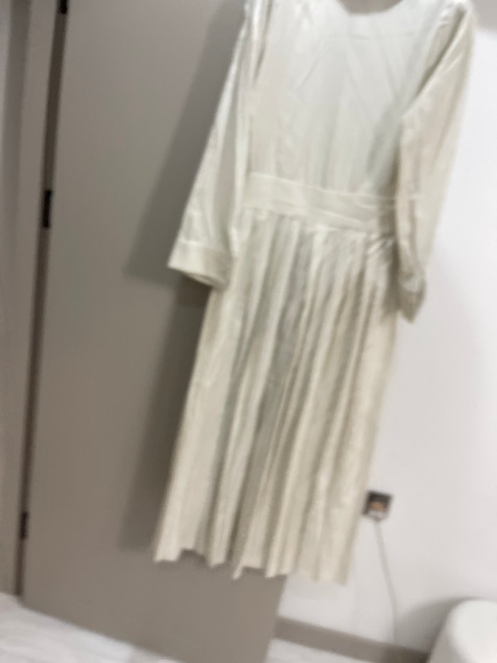 Mavi Pamuklu Uzun Kollu Piliseli Elbise - Görsel 5