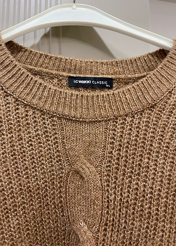 Bohem Tarzı Örgü Kahverengi Kadın Süveter - Görsel 2