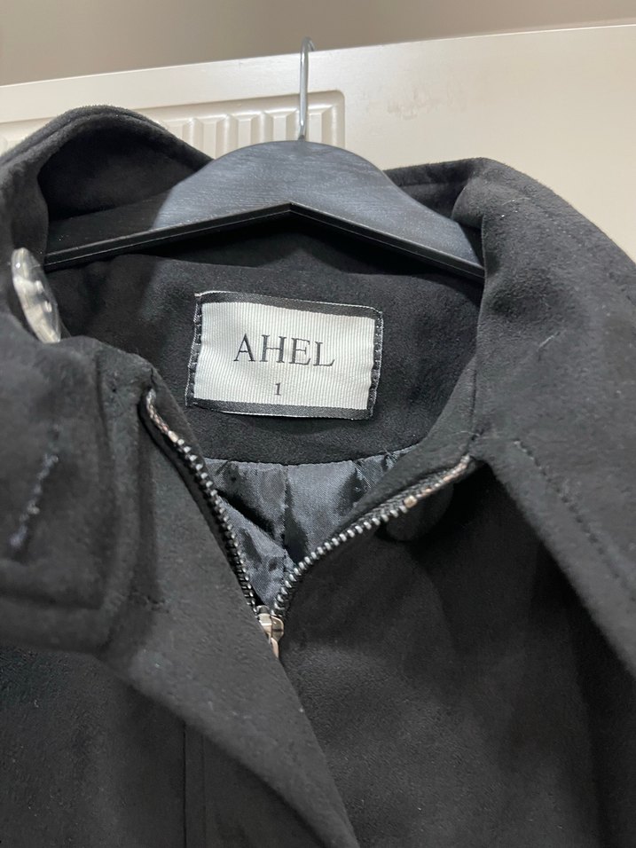 Siyah Süet Kemerli Mini Kadın Ceket - Görsel 3