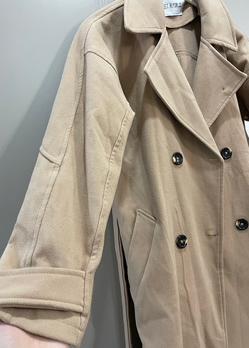 Bej Kadın kaşe kaban - Görsel 2