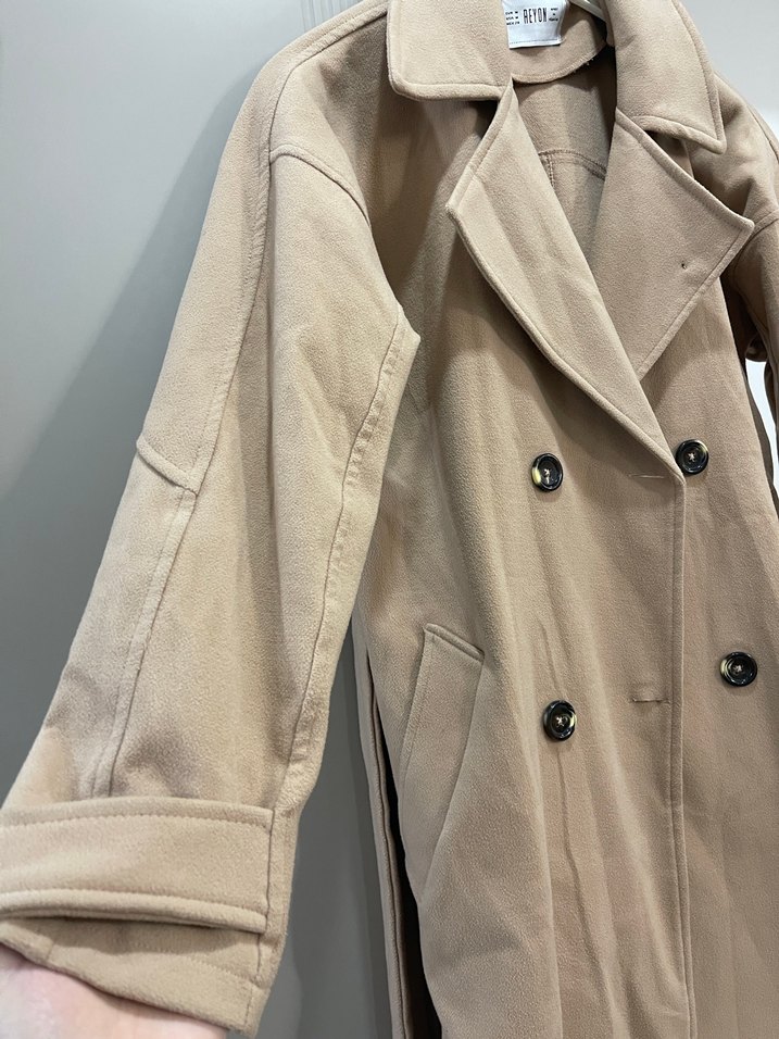 Bej Kadın kaşe kaban - Görsel 2