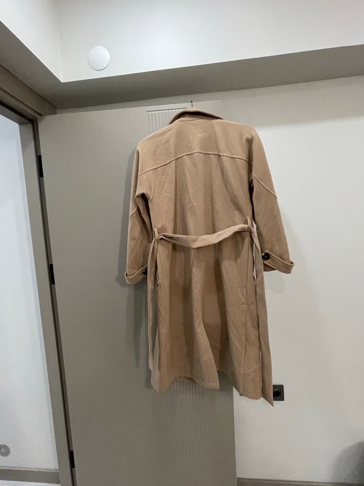 Bej Kadın kaşe kaban - Görsel 4