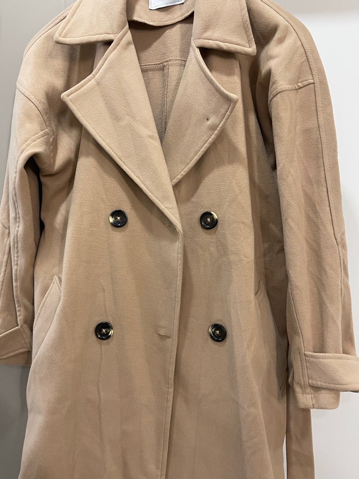 Bej Kadın kaşe kaban - Görsel 3